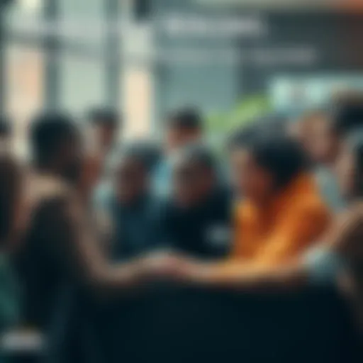 A diverse group of people working together, sharing ideas and supporting each other, symbolizing the WAGMI mindset.