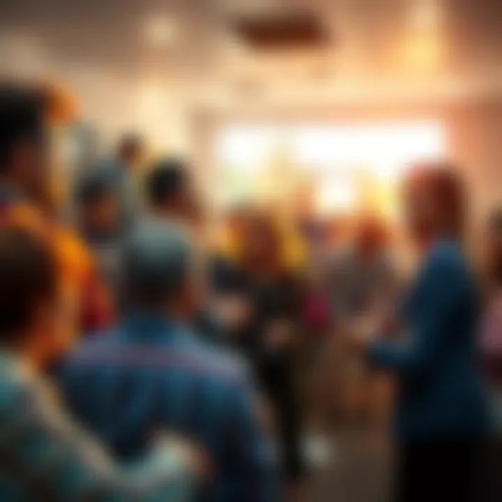 Community Discussion on Scams People gathered discussing potential scams and sharing their experiences