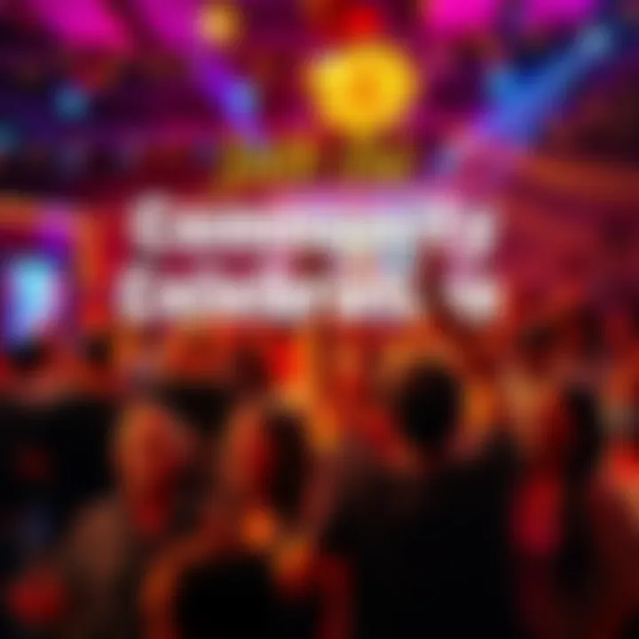 Community Celebration Event A vibrant gathering of community members celebrating together, showcasing joy and unity through shared moments.