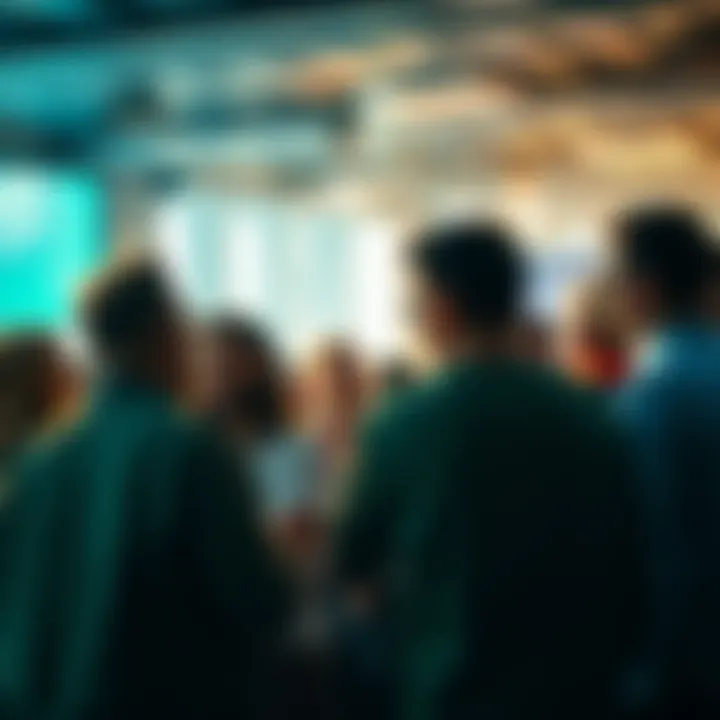 A group of people sharing their financial success stories in a community forum setting