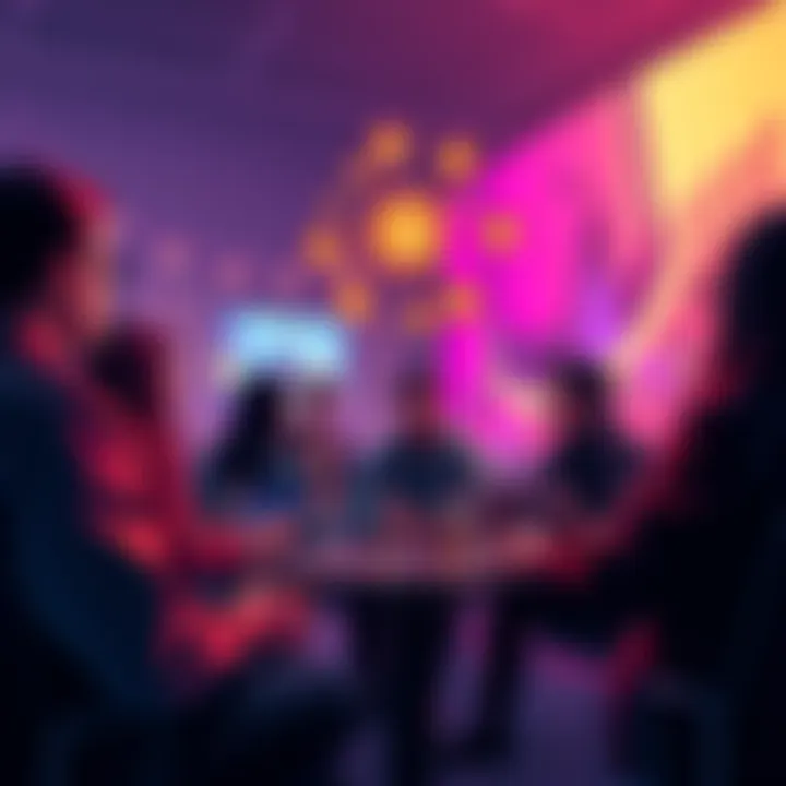 People discussing and sharing ideas about meme coins