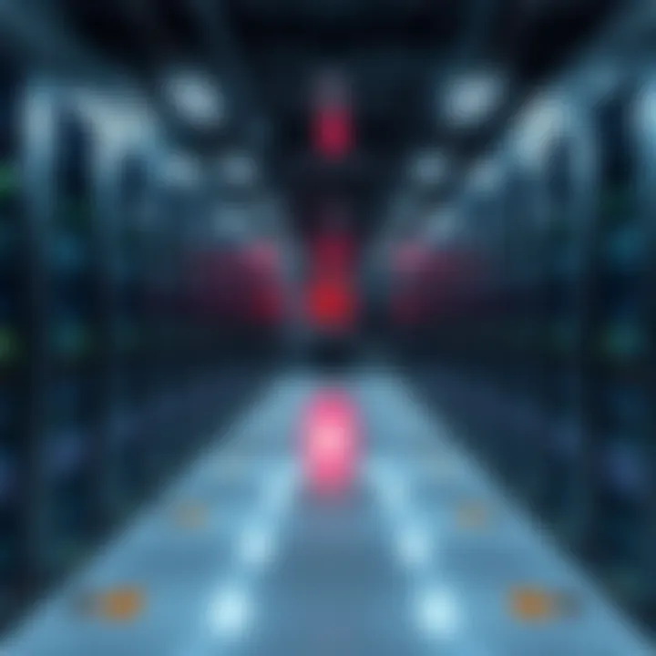 A view of a completed 12TB nano farm with server racks and data storage equipment arranged neatly, ready for use.