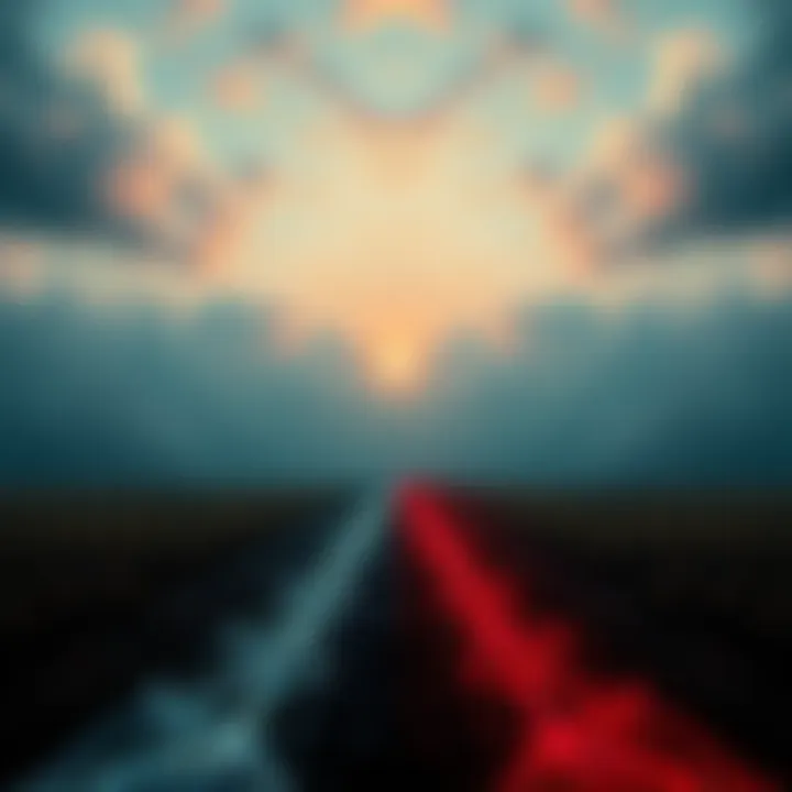 A split image showing two paths diverging, representing choices and options in society.