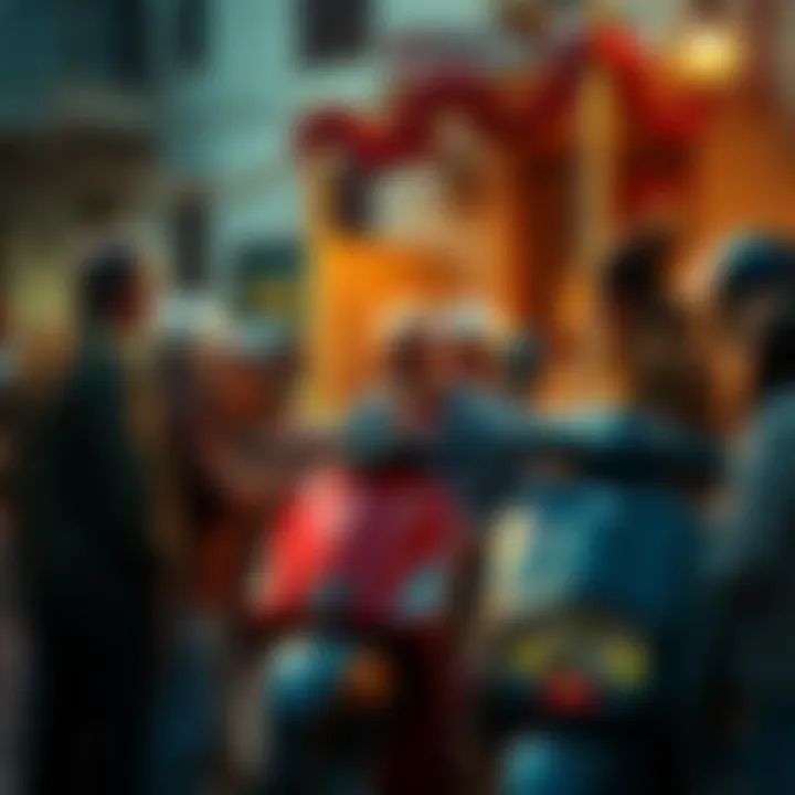 Community members gather to discuss the well-being of a man who sold his Vespa