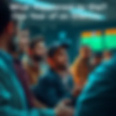 A group of people discussing their investments in a crypto forum, with expressions of concern and hope about the future of a specific coin.