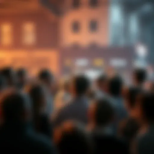 A diverse group of people gathering to express their concerns about recent developments, sharing thoughts and opinions in an open forum setting.