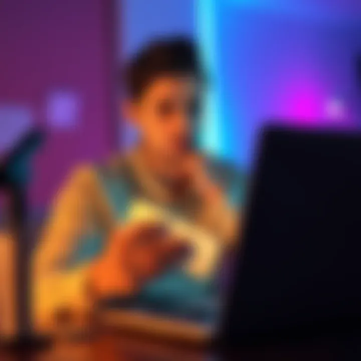 A person looking worried while checking their email on a laptop, highlighting the issue of unsolicited emails from Revolut.
