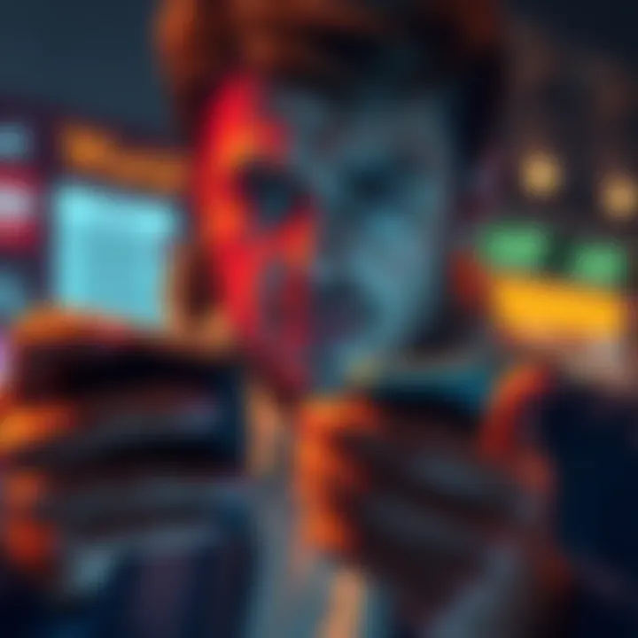 A person with a worried expression checking their digital wallet, showing confusion over missing AMP tokens after unlocking.
