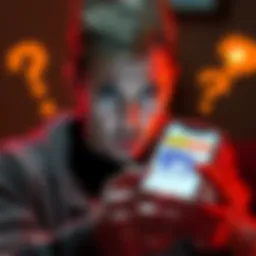 Concerns About 0% Loan Offers A person looking worried while reading a 0% loan offer on a smartphone, with question marks around them.