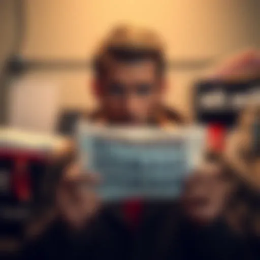 A person looking worried while holding a piece of paper with recovery words for Bitcoin storage