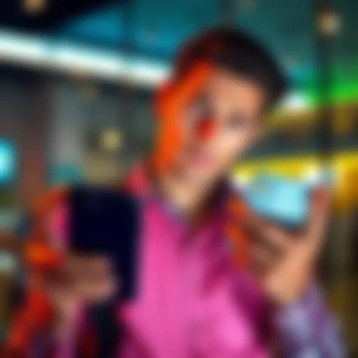 Person holding a smartphone with a confused expression while reviewing credit card offers