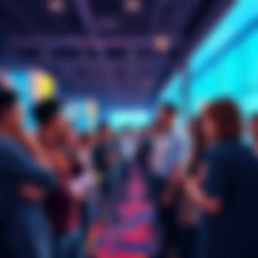 A diverse group of people discussing blockchain ideas at Consensus HK 2026 event.