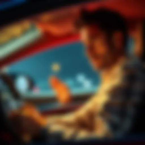 Car owner looks worried while examining a luxury car, weighing cash offer against financial needs