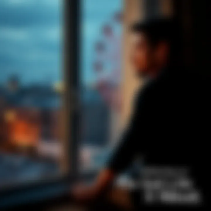 A person sitting by a window, gazing thoughtfully outside with a somber expression, reflecting on life's challenges