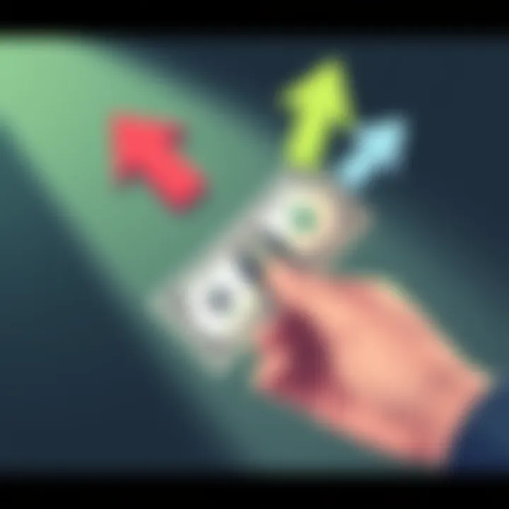 Conversion Quests Illustration A graphic showing a hand holding a dollar bill with arrows pointing to larger amounts, symbolizing conversion strategies for quests.