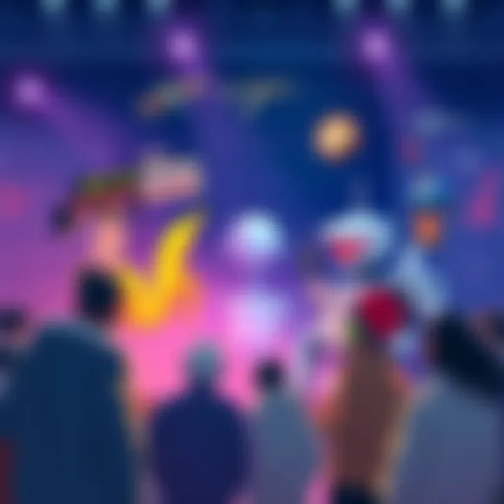An illustration showing various popular copy trading bots, with emphasis on Banana Gun and Maestro, surrounded by people discussing their experiences.