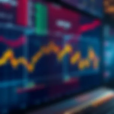 Two graphs showing correlated asset pairs moving together, representing a liquidity strategy on a digital screen.