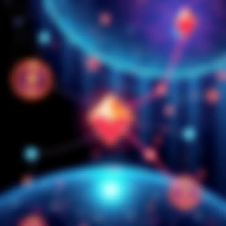 Illustration showing the Cosmos network expanding with connections to Solana and Ethereum L2s, representing technological growth and governance reform.