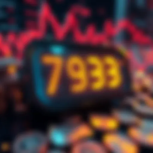 A digital clock showing 793 days counting down, symbolizing anticipation for the next halving event in cryptocurrency, with a backdrop of coins and financial graphs.