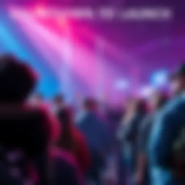 Community members eagerly awaiting the launch of .001 with excitement in the air.