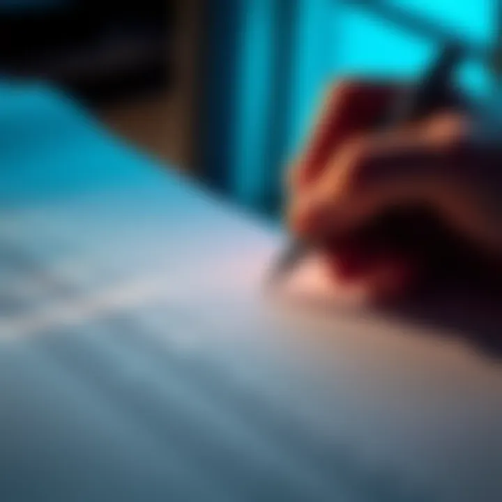 A person writing down words from a list to create a secure seed phrase for cryptocurrency storage.