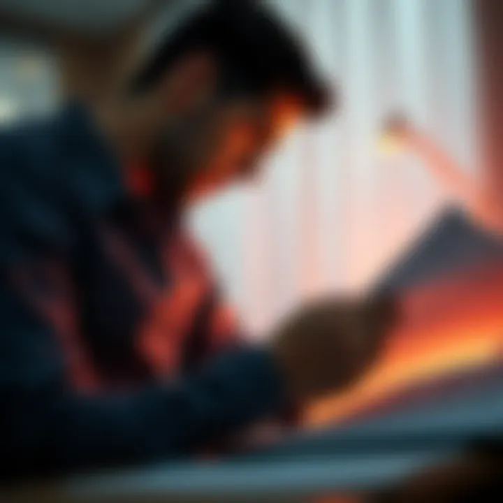 Individual looking through financial paperwork to understand creditor withdrawal options