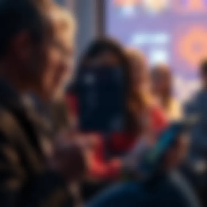 People engaged in conversation about the motivations behind holding CRO, with a credit card in the foreground