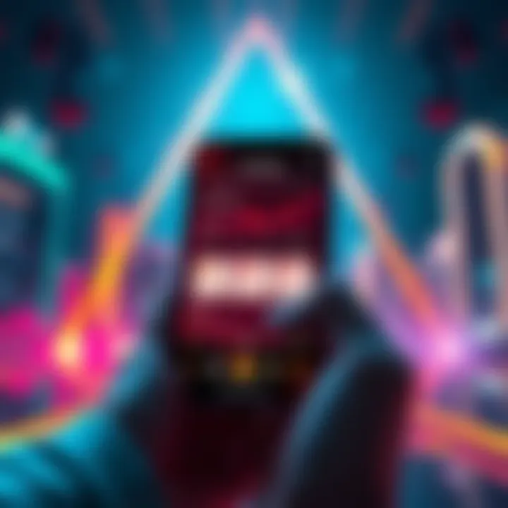 A smartphone displaying the Cronos App interface with digital finance features like wallets and NFTs