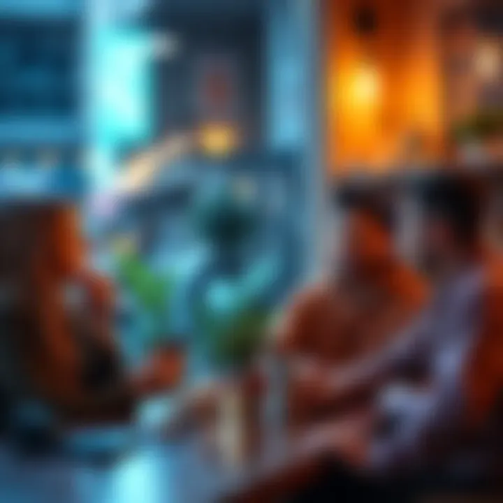 A group of beginners discussing their first week in cryptocurrency, sharing tips and mistakes at a cozy coffee shop.