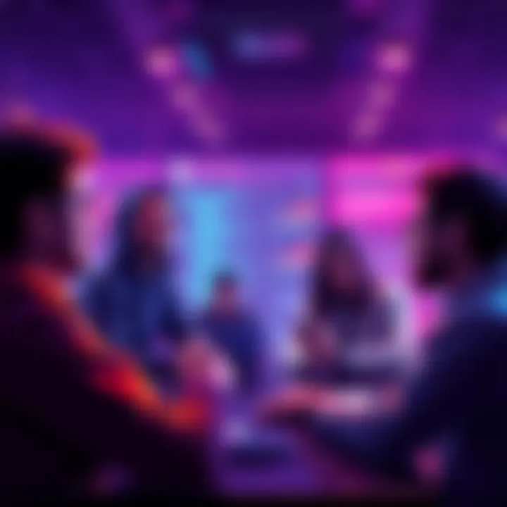 A group of crypto founders discussing trends in a digital forum setting