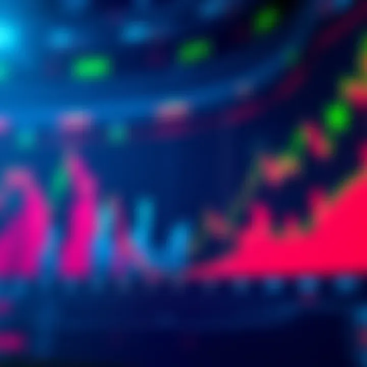 A visual representation of cryptocurrency market fluctuations, with charts showing losses in altcoins and gains in major cryptocurrencies.