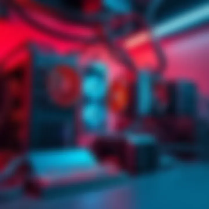 A computer rig with multiple graphics cards set up for crypto mining