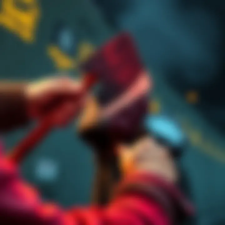 A scene showing a person being threatened with an axe while holding a digital wallet, symbolizing the theft of $24 million in crypto assets.