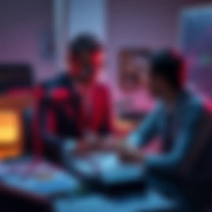 A person discussing tax issues with a crypto accountant, surrounded by financial documents and charts related to cryptocurrency