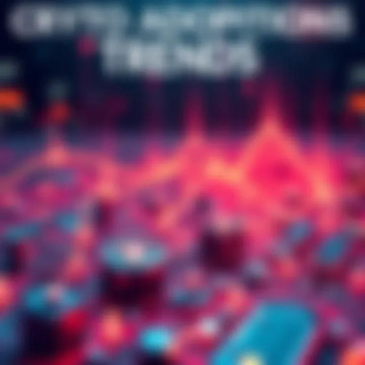 Crypto Adoption Trends A graphic showing blockchain technology and growing institutional interest in cryptocurrencies