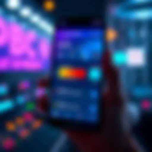 A smartphone displaying an app interface with trust scores and risks of various crypto projects