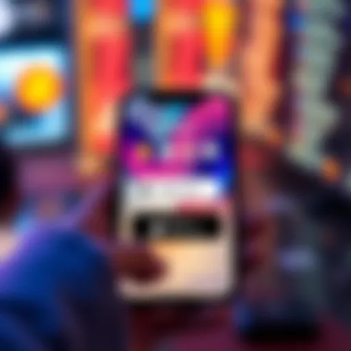 A smartphone displaying various cryptocurrency apps with Apple Pay option highlighted.