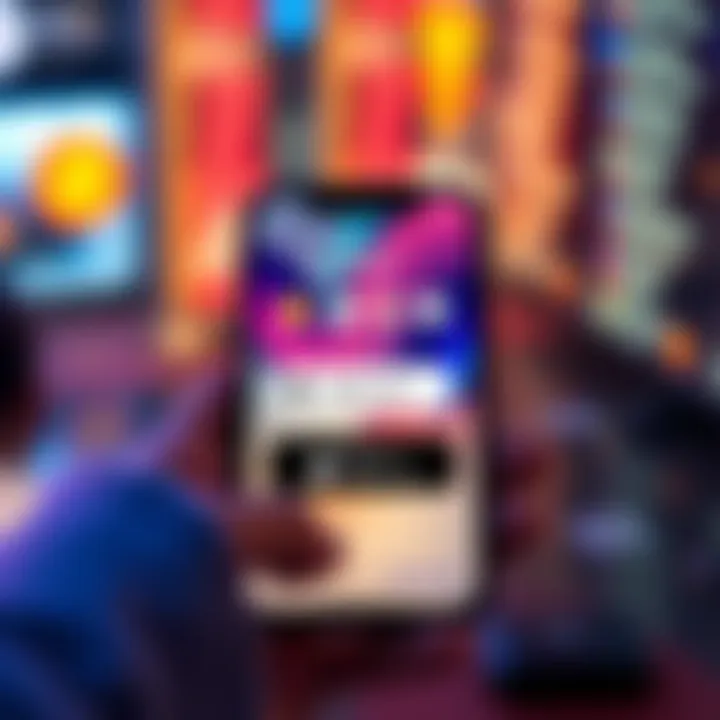 A smartphone displaying various cryptocurrency apps with Apple Pay option highlighted.