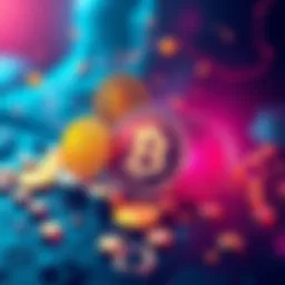 An illustration showing crypto coins like BTC, ETH, and USDT merging into a single asset during a wallet closure