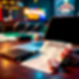 A checklist on a table with a laptop and casino chips, symbolizing safe gambling in crypto casinos
