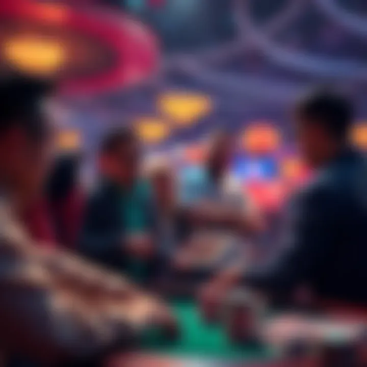 Group of people discussing their experiences with crypto casinos, focusing on feedback about platforms and transactions.