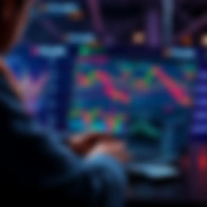 Crypto Changes in the US A person looking at cryptocurrency charts on a laptop, reflecting the recent changes in regulations and trading options for crypto holders in the US
