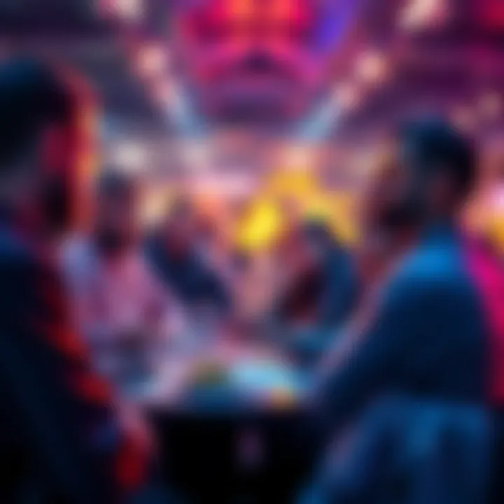 People exchanging ideas about cryptocurrency and DeFi trends in a digital forum setting