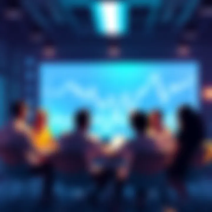 Crypto Discussion Meeting People discussing cryptocurrency safety and strategies in a group setting