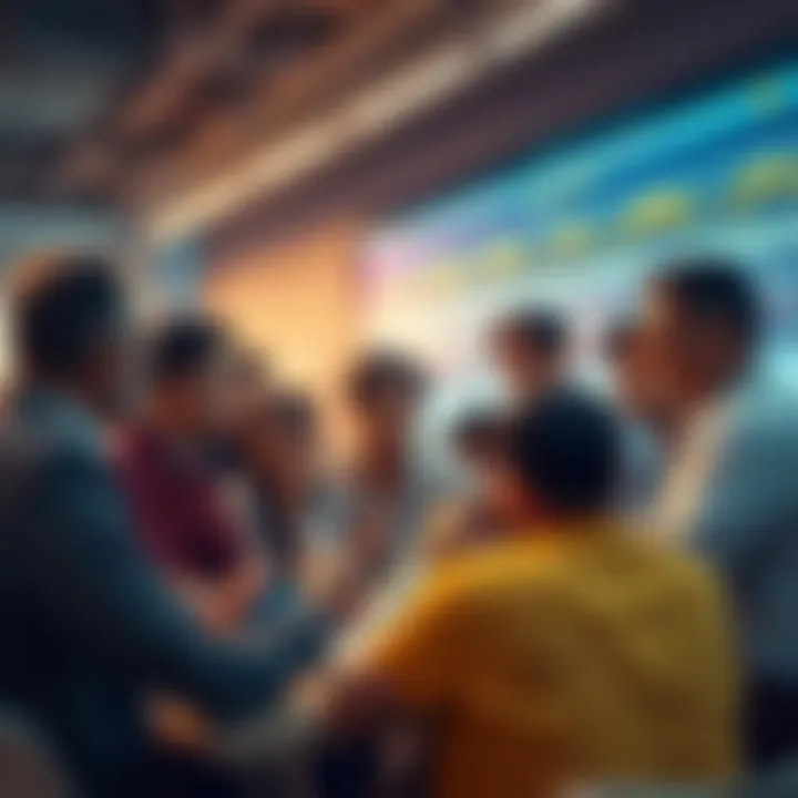 A group of people engaged in a lively discussion about cryptocurrency on a user forum. They are sharing tips and asking questions while being cautious.