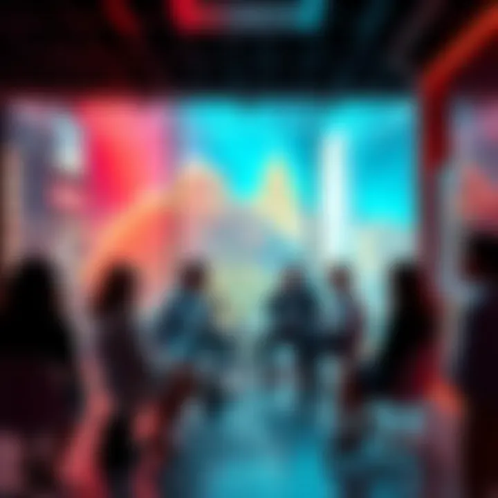 People discussing the risks and rewards of earning yield on crypto in a modern setting