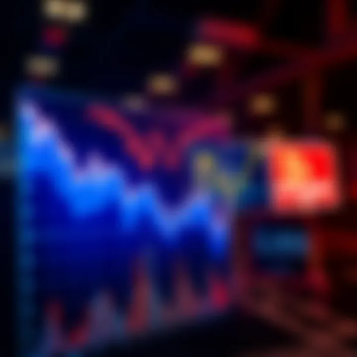 Financial losses for crypto firms A graph showing a downward trend in cryptocurrency values alongside campaign signs from the Illinois primaries.