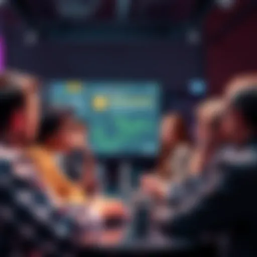 A group of diverse people discussing cryptocurrency in an online forum setting, sharing insights and experiences.