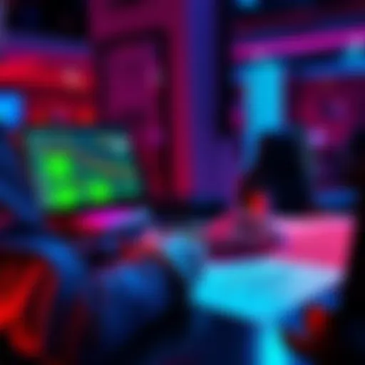 A person reviewing cryptocurrency gains and losses while looking at a tax form, with a computer and phone nearby