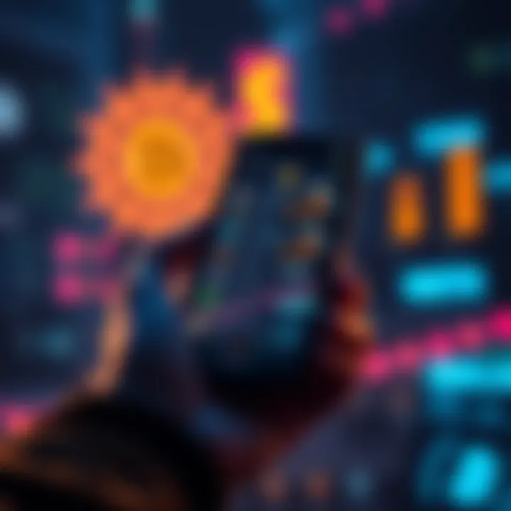 A person holding a smartphone showing cryptocurrency symbols on the screen, representing personal ownership and digital assets.